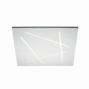 Biały nowoczesny plafon lampa sufitowa kwadratowa Vivida International 0002.22.BI N Flat LED 51W 4000K 60cm