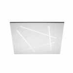 Biały nowoczesny plafon kwadratowa lampa sufitowa Vivida International 0002.21.BI W Flat 42W 3000K 45cm