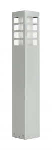 Srerbny słupek oświetleniowy SU-MA RADO III 2 AL Rado E27 IP54 50cm