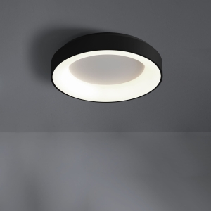 Czarny okrągły plafon lampa sufitowa Vivida International 0043.22.NE Inner R LED 80W 3000K 80cm
