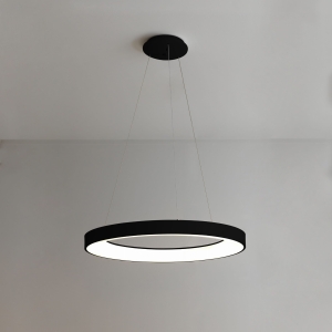 Czarna okrągła lampa wisząca obręcz 80cm Vivida International 0043.31.NE DIM WN Inner R LED 80W 3000K ściemnialna
