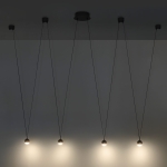 Czarno złota lampa wisząca podwieszane małe kule Vivida International 0054.31.OR Shallow LED 16W 3000K