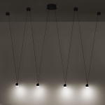 Czarna lampa wisząca podwieszane klosze małe kule Vivida International 0054.31.NE Shallow LED 16W 3000K