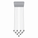 Lampa wisząca małe białe kule na linkach Vivida International 0054.33.BI Shallow LED 64W 3000K 60cm x 164cm