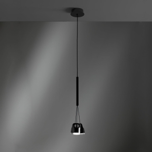 Czarna wiązana lampa wisząca z trzema kloszami Vivida International 0053.31.NE Bag LED 12W 3000K 15cm x 200cm