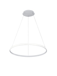 Biała okrągła lampa wisząca obręcz 80cm Vivida International 0071.32 Lens LED 50W 3000K