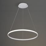 Biała okrągła lampa wisząca obręcz 100cm Vivida International 0071.33 Lens LED 50W 3000K