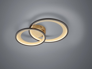 Lampa Sufitowa Dwie Obręcze Trio 673810232 Granada LED 29W 3000K ściemniacz czarna