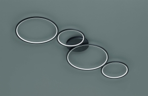 Lampa czarna sufitowa Trio 622610432 Rondo LED 37W 3000K ściemniacz