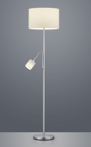 Lampa stojąca Podłogowa Trio 403900201 Hotel 2xE27 170cm x 40cm Nikiel Biały