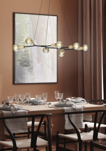 Lampa wisząca Trio 306700732 Cross 7xE27 czarny