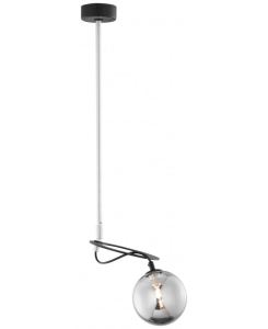 Czarno niklowa lampa wisząca z grafitowym kloszem Jupiter 1894 Planet Pe 1 Cz/Ni G9
