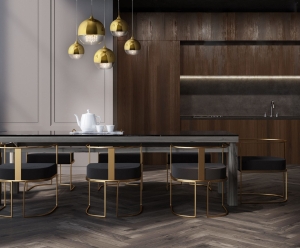 Lampa Wisząca Pięć Złotych Kul z Kryształami Maytoni P140-PL-170-5-G Fermi 5xE27 62cm x 91cm złoty