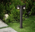 Zewnętrzna lampa stojąca słupek ogrodowy Maytoni O010FL-02B Wall Street 2xGU10 IP54 55cm x 20cm czarny