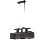 Czarna prostokątna lampa wisząca Sigma 32175 Albert 2xE27 40cm