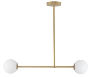  Złota nowoczesna lampa sufitowa białe klosze Sigma 33331 Gama 2xG9 80cm