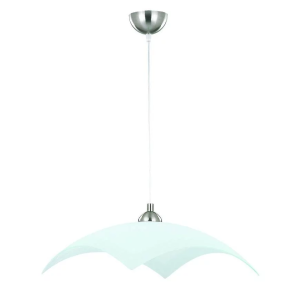Pojedyncza lampa wisząca szeroki płaski biały klosz z matowego szkła Drackar Alfa 1599 E27 80cm x 55cm