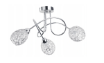 Lampa sufitowa chromowana z drucianymi srebrnymi kloszami Vera Alfa 17843 3xE14 31cm x 54cm