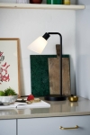 Lampa stołowa Biurkowa Nordlux 2112825003 Molli E14 14x15x46cm Czarny Opal klosz regulowany
