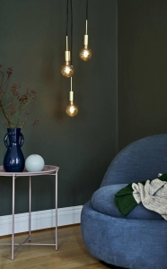 Lampa Wisząca Potrójna Nordlux 2112063035 Paco 3xE27 18cm x 217cm mosiądz