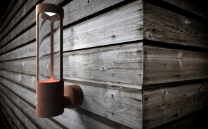 Zewnętrzna lampa ścienna kinkiet na elewację Nordlux 77479938 Helix GU10 IP44 8x14x32cm corten