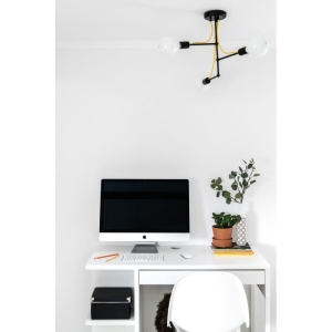 Lampa Wisząca Kolorowe Kable LTB2S01 Tubo 3xE27 czarny/żółty