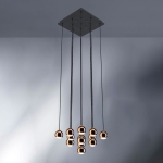 Lampa wisząca małe złote kule na czarnej podstawie Vivida International 0054.32.OR Shallow LED 40W 3000K 43cm x 164cm