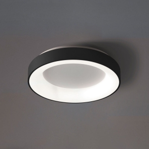 Czarny okrągły plafon z białym spodem Vivida International 0043.21.NE DIM WN Inner R LED 50W 3000K 60cm ścimenialny