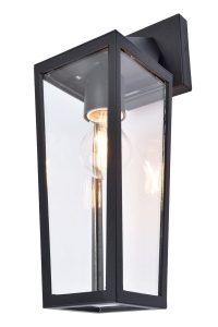 Zewnętrzna lampa ścienna kinkiet na elewację Lutec 5296602012 Pine E27 IP44 Czarny