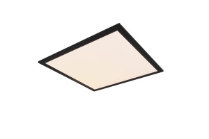Lampa sufitowa czarny plafon płaski kwdrat w czarnej ramie RL R62324532 Alpha LED 18W 3000K 45x45cm