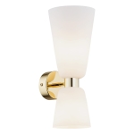 Lampa ścienna kinkiet Argon 1034 Reno 2xE14 biały mosiądz