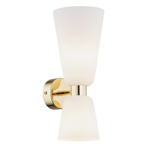 Lampa ścienna kinkiet Argon 1034 Reno 2xE14 biały mosiądz