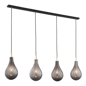 Lampa wisząca nad stół dymne klosze na listwie Argon 1740 Oakland 4xG9 120cm