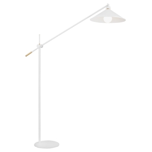 Duża lampa stojąca podłogowa Argon 4731 Nashville E27 220cm biały mosiądz