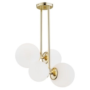 Lampa wisząca szklane kule na mosiężnych ramionach Argon 1743 Moritz 4xE27