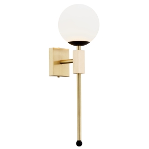 Lampa ścienna kinkiet szklana kula Argon 4740 Megan E27 mosiądz
