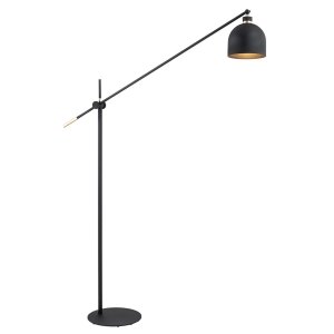 Lampa stojąca podłogowa Argon 4735 Detroit E27 220cm czarny mosiądz