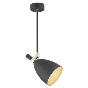Czarna lampa sufitowa Argon 4686 Charlotte E27 mosiężne przeguby