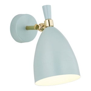 Lampa ścienna kinkiet regulowany Argon 4700 Charlotte E27 błękitny mat i mosiądz