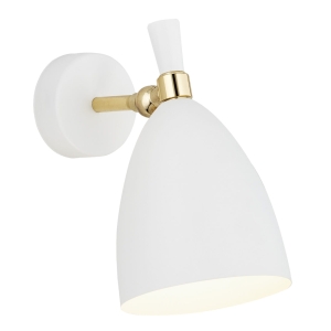 Lampa ścienna kinkiet regulowany Argon 4699 Charlotte E27 biały struktura i mosiądz