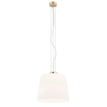 Lampa wisząca z dużym szklanym kloszem Argon 4689 Berkley E27 mosiądz biały