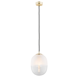 Lampa wisząca Argon 4675 Baltimore E27 19cm x 110cm opal i mosiądz