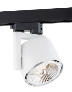 Biały strukturalny reflektor na szynę 3-fazową Argon 4750 Alto ES111 żarówka w zestawie