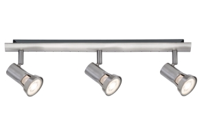 Oprawa ścienno-sufitowa TEJA GU10 max. 3x10W 230V nikiel satynowany /metal Paulmann PL66700