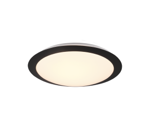Lampa sufitowa plafon okrągły czarny Trio 680310132 Umberto LED 12W 3000K IP44 29cm