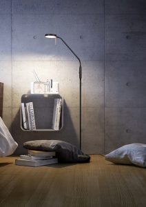 Lampa stojąca Podłogowa Trio 423310132 Monza LED 12W 3000K ściemniacz 145cm Czarny