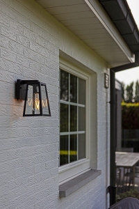 Zewnętrzna lampa ścienna kinkiet na elewację Lutec 5290903012 Fia E27 IP44 Czarny