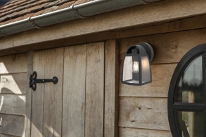 Zewnętrzna lampa ścienna kinkiet na elewację Lutec 5273702012 Kelsey E27 IP44 Czarny