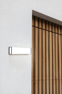 Zewnętrzna lampa ścienna kinkiet na elewację Lutec 5107401125 Doblo LED 34W 2200LM 4000K IP54 35cm