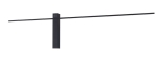 Czarny smukły kinkiet linia z włącznikiem dotykowym i ściemnianiem Max Light W0283 Sabre LED 10W 3000K IP23 91cm